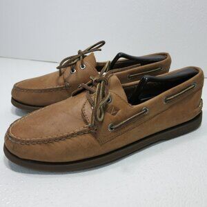 Sperry Top-Sider Natural Nubuck Leather Comfort Deck Boat Shoes Footwear 10 M,